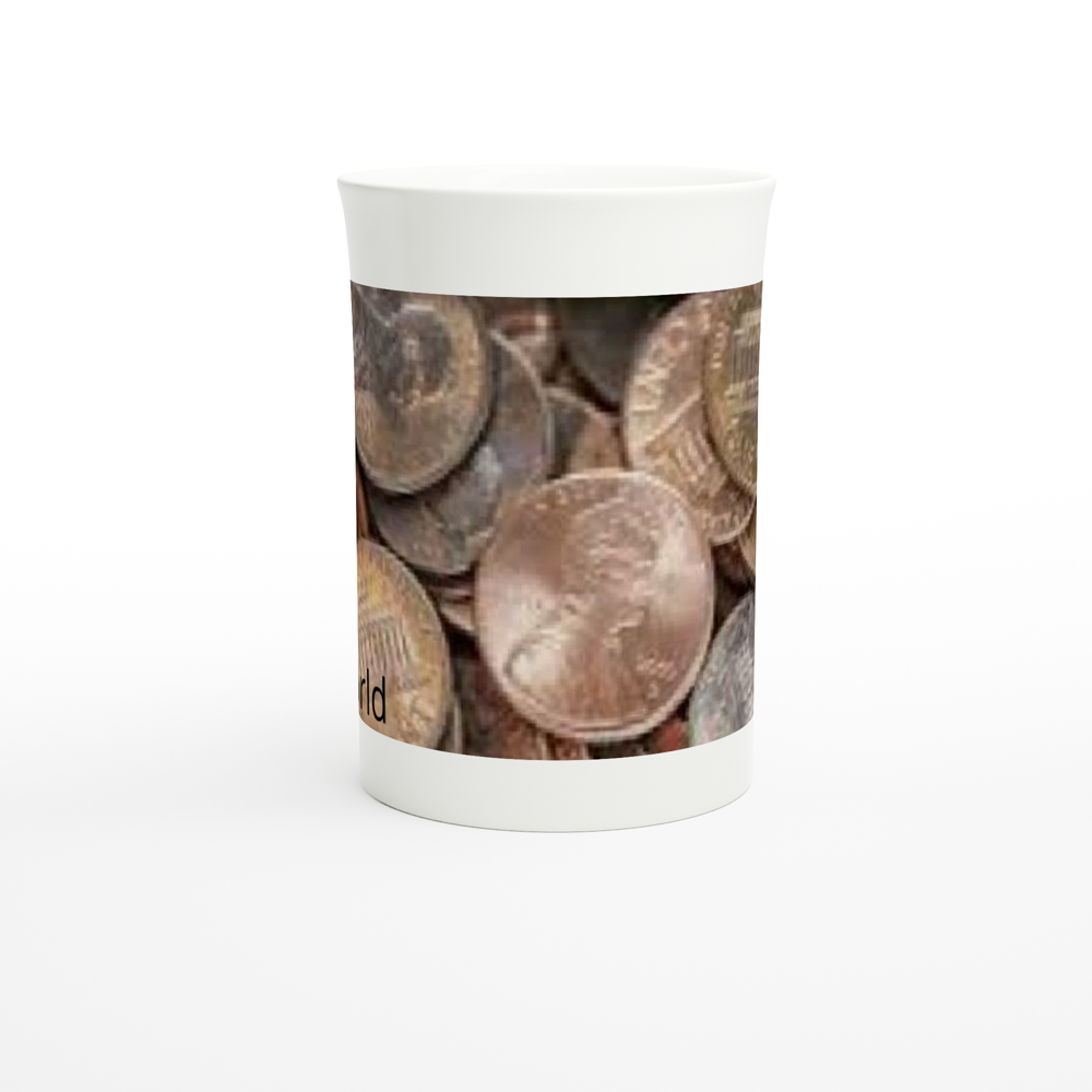 White 10oz Porcelain Slim Mug